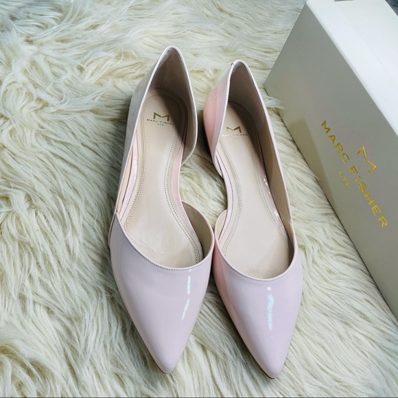 Marc Fisher D'ORSAY 'Sunny' nude patent flats - Picture 5 of 8